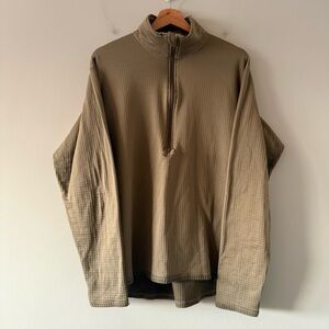 US Military Gen III ECWCS Cold Weather 1/2 Zip Grid Fleece Pullover Mens M Long